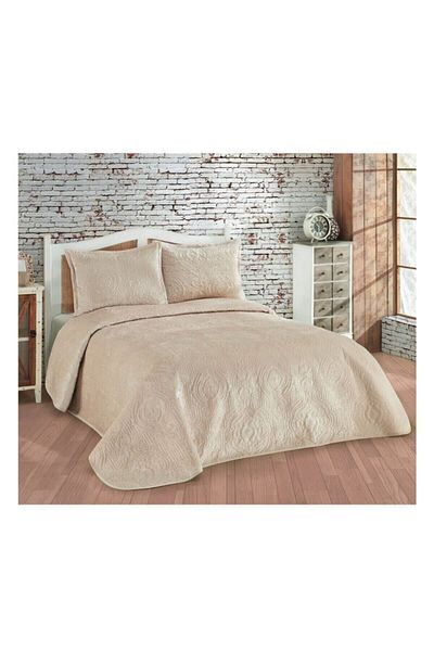 Dinarsu Double Bed Cover Set 3 Pieces 230X250 Olivia Mocha