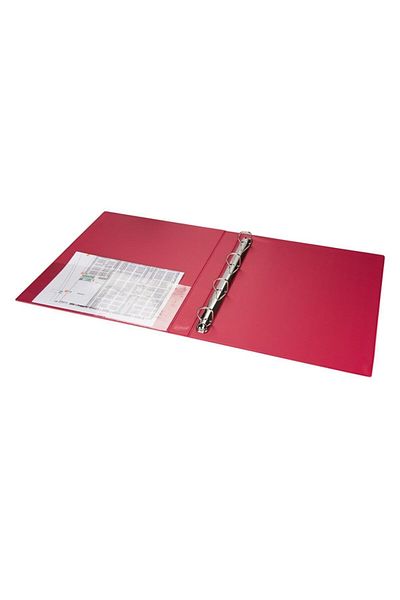 2K مجلد عرض المستندات مقاس A4 PVC ذو 4 حلقات للطلاب والمكتب مع جيب داخلي مقاس 27 × 32 سم (200 ورقة)