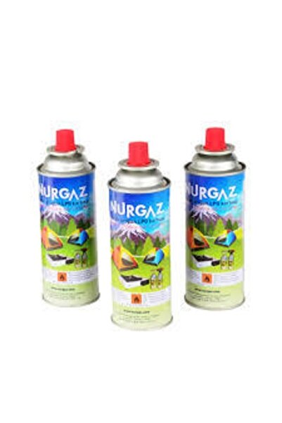 NURGAZ Gri 3 Adet Ng207 220 gr Valfli Lpg Gaz Kartuşu