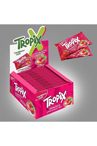 tropix TROPİX ÇİLEK AROMALI SAKIZ 120 ADET (5x24)
