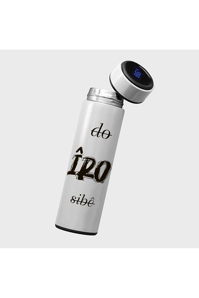 ZERYA 450ml Ατσάλινο Θερμός - Do Îro Sibê με Ψηφιακή Οθόνη