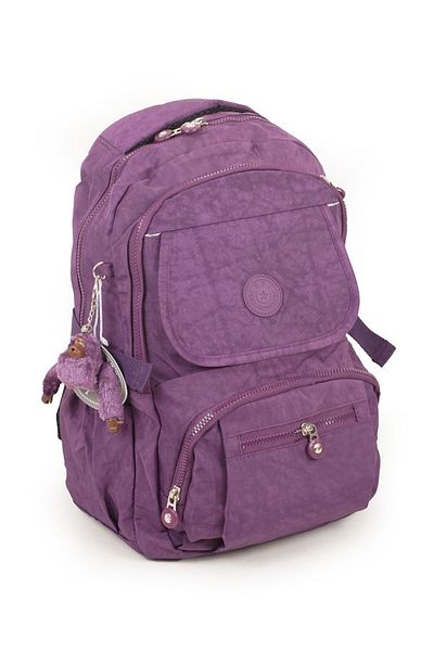 İMAKS 571 Crinkle/Clinker - Waterproof, Lightweight, Multi-Compartment, Medium Size School & Sports Backpack - Purple 3D