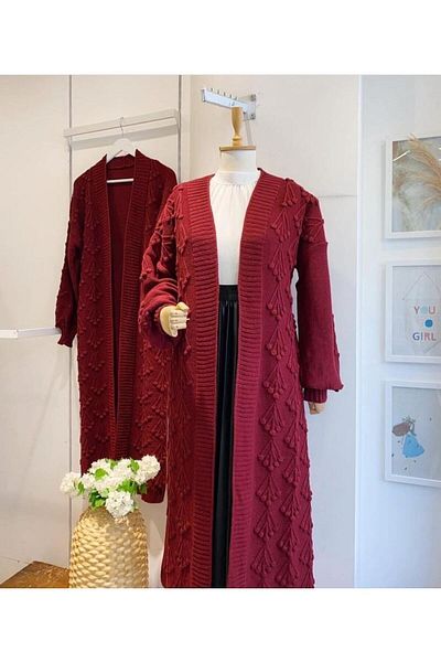 ayseningiyimevi Knitwear Long Cardigan