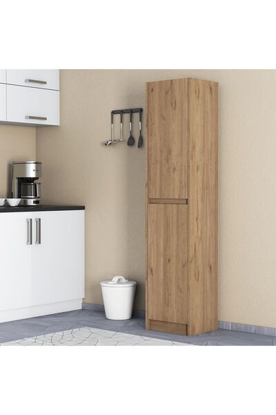 UMGMOBİLYA Patentli Astirra meşe Kulpsuz Boy Dolabı,mutfak Dolabı Ayakkabılık,kiler Banyo Dolabı,elbise Dolabı
