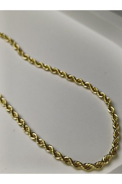 NİLGE AKSESUAR 316l Steel - Gold Fine Twist Short Chain Xuping