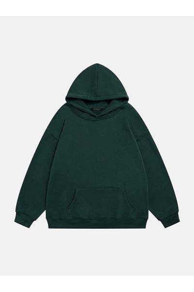 Mad&Calf Φούτερ με κουκούλα με κουκούλα Kinder World Printed Unisex Oversize Fleece