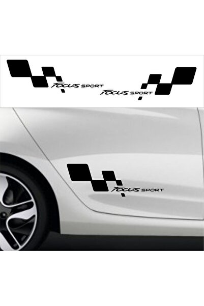 Oto Sticker Ford Focus Sport Bayraklı Sticker Seti 2 Adet
