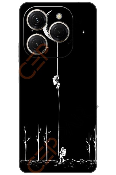 TECNO Spark 20 PRO (KJ6) Uyumlu Kılıf Desen Baskılı Silikon Astronot Serisi STK:1006 CP-PBOah2y