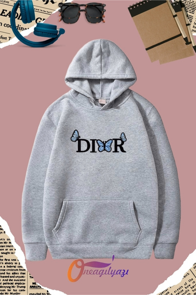 oneagılyazı Hanorac cu glugă cu imprimeu de marcă pentru femei și fete