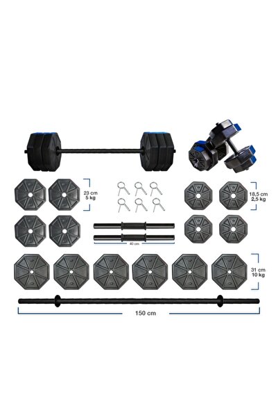 TAN SPOR 90 Kg Düz Bar ( 150 Cm ) Dambıl -halter - Ağırlık - Vücut Geliştirme...