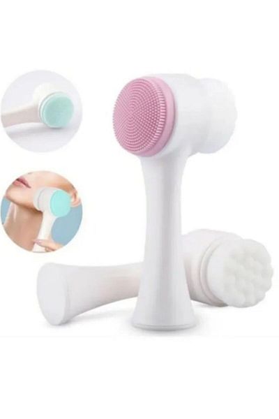 ilyada kozmetik Double Sided Exfoliating Purifying Brush - Silicone Massage Face Wash