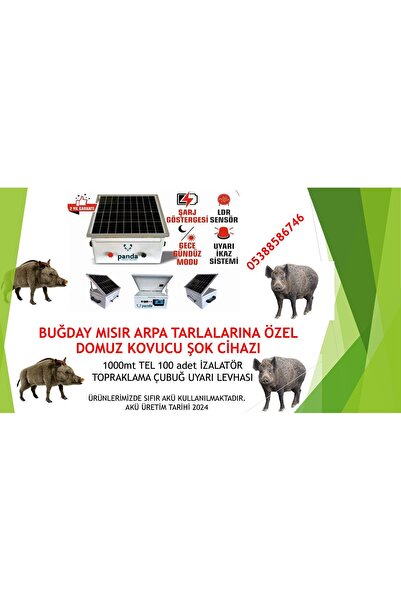 Genel Markalar GÜNEŞ PANELLİ ELEKTRİKLİ ÇİT MAKİNASI DOMUZ KOVUCU