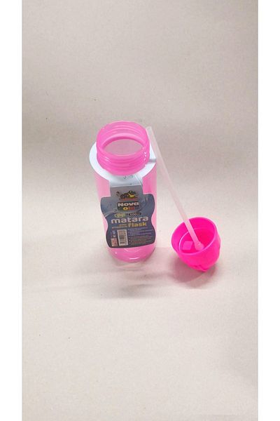 Nova Color Pink Transparent Water Bottle with Straw Water Bottle Pp Water Bottle Nature Friendly Product 500ml