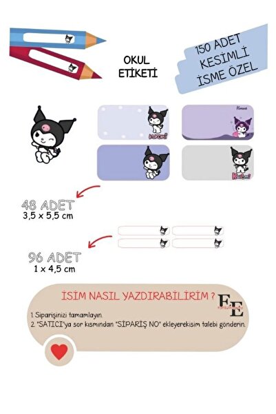 EyER Shoping 150 قطعة من ملصقات الكتب المدرسية المقطوعة من كورومي - AD-Soyad ...