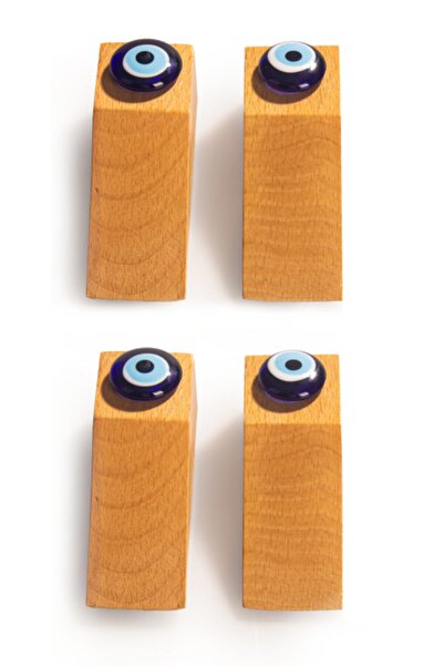 Lira 4 قطع سدادة باب خشبية مع سدادة باب مطرزة بالعين الشريرة