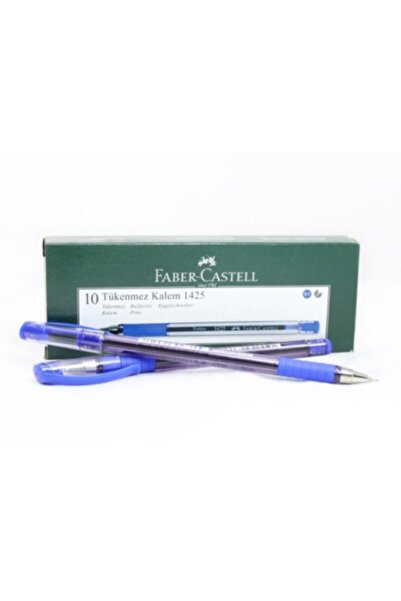 Faber Castell 1425 Iğne Uç Tükenmez Mavi 10'lu Kutu