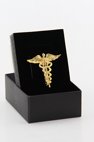 Zaim Aksesuar Gold Tıp Sembolü Broş 315
