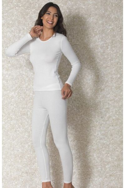 Doreanse Women's Viloft U Sleeve Ecru Thermal T-shirt - 8570