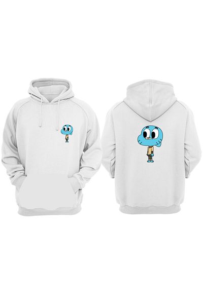 VectorWear Hanorac alb Gumball pentru bărbați
