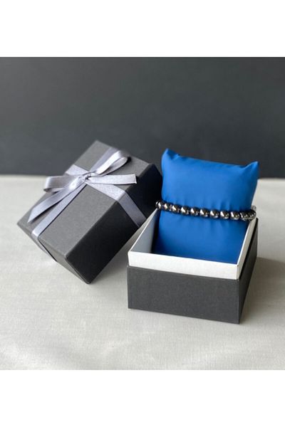 Hepsi Enteresan Healing Hematite Stone Bracelet, Gift for Lover, Valentine's Day, Gift for Father, Father's Day
