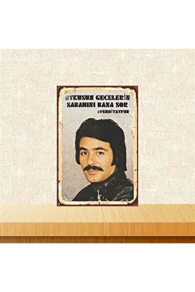 TAKIFİX Ferdi Tayfur Sabahını Bana Sor Retro Ahşap Poster