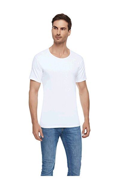 Tutku Penye Bisiklet Yaka Erkek Atlet 1002 Beyaz