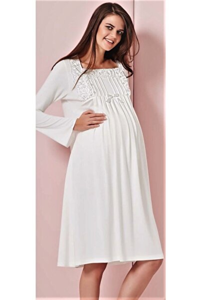 Marilyn Kadın Ekru Lohusa Gecelik