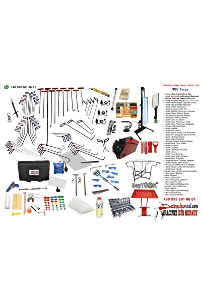 ByDENT Pdr Boyasız Göçük Onarım Seti 380 Parça Profesyonel Full + Full Set