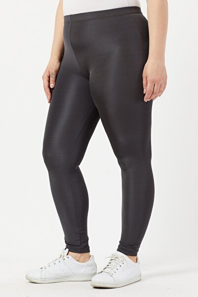 Ebsumu Women's Anthracite Shiny Tights