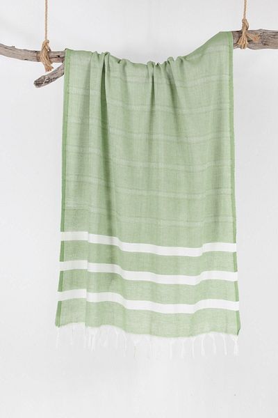 Bedinn Peshtemal Bamboo Stripe Benetton Green