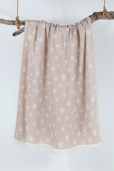 Bedinn Peshtemal Jacart Star Beige