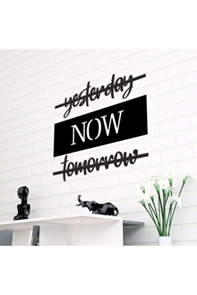 evdeucuz Yesterday Now Tomorrow Lazer Kesim Duvar Dekoru