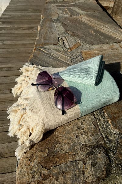 Yavuz Tekstil Beach & Sauna Cotton Pestemal Set 100% Cotton Gift Product Multicolor