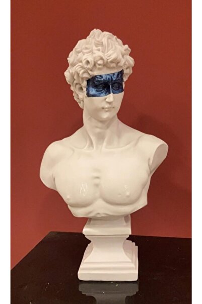 By Ari Ev Dekorasyon Beyaz Davut Büst Heykel Biblo