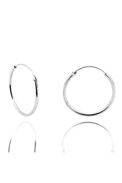 Doğan Silver Kadın Gümüş 20mm Halka Küpe Dgn20304