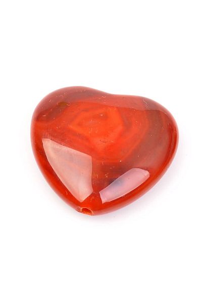 Taş Sandığı Agate Stone Perforated Heart Shaped Mass