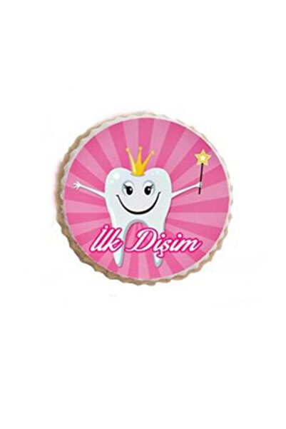 Alaçatı Kurabiyecisi Kız Çocuk Pembe Ilk Dişim  Resimli Yenilebilir Kurabiye ...