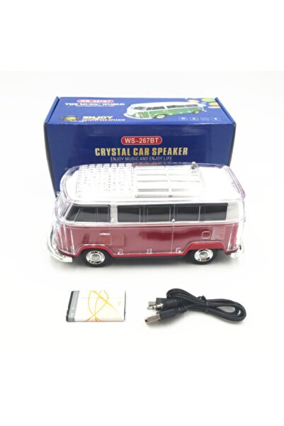 Enjoy Crystal Car Speaker Ws-267bt Bluetooth Hoparlör-kırmızı