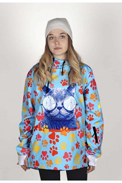 SNOWSEA Kız Çocuk Mavi Kedi Patili Kayak Snowboard Montu Ss20