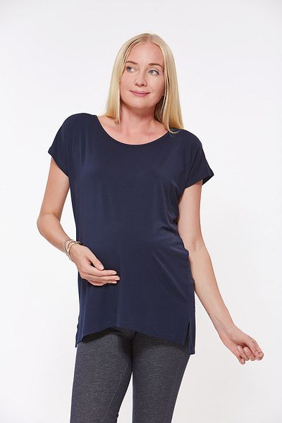 Motherway Women's Navy Blue Maternity Tunic