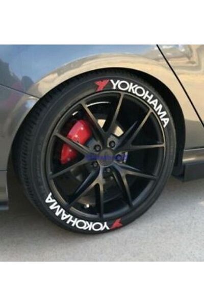 Yokohama Set de 4 bucăți de autocolante pentru vehicule și motociclete, de calitate originală, de primă clasă, care nu se estompează