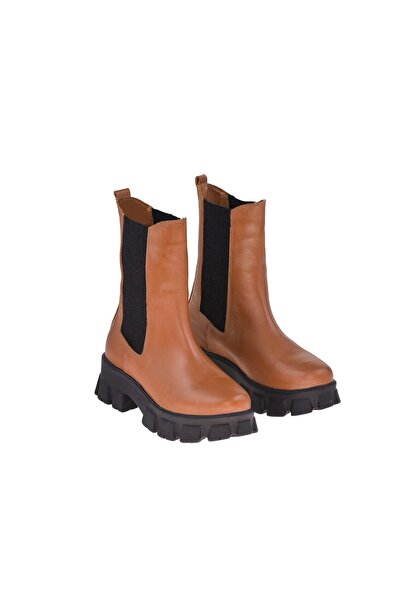 Moosefield Women's Tan Genuine Leather Boots