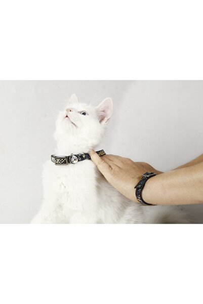 Elite Leopar Desenli Can Dostum Ve Ben Deri Tasma Ve Bileklik Ikili Set