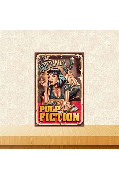 TAKIFİX Pulp Fiction 20 30 cm Retro Ahşap Poster