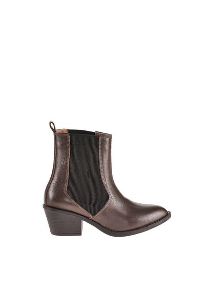 Moosefield Women's Brown Genuine Leather Cowboy Boots