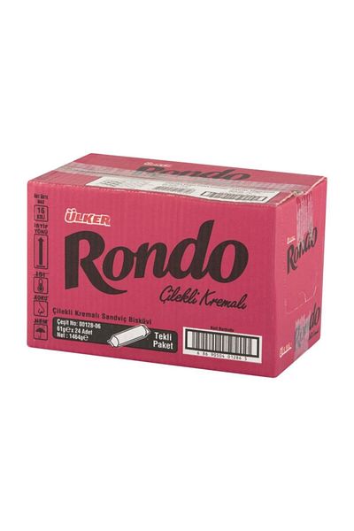 Ülker Rondo Classic - Strawberry Patterned Cream 24 Pieces