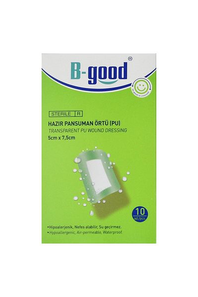 B-GOOD Ready-Made Dressing Cover Waterproof 5X7.5 cm 10 Lu