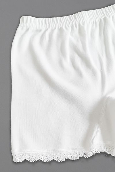 ali altun iç giyim Girls' White Combed Cotton Mini Shorts Boxers