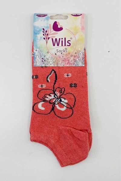 First Wils Women's Booties Socks Floral Patterned First408602 (12 Pieces)