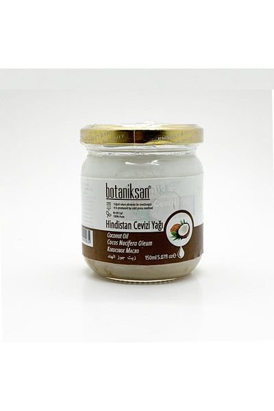 botaniksan Coconut Oil 150gr Cold Pressed, Pure, Natural, No Additives